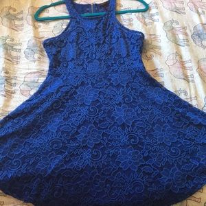 Blue lace short dress Brand:Material Girl SZ:M